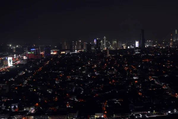 Quezon City Jan Quezon Stadsöversikt Kvällen Den Januari 2019 Quezon — Stockfoto