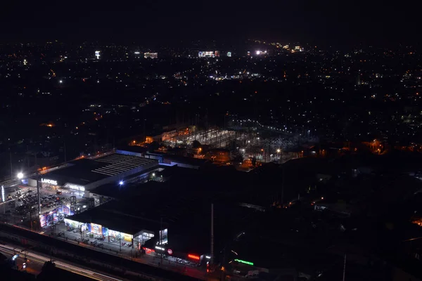 Quezon City Jan Przegląd Miasta Quezon Wieczorem Stycznia 2019 Roku — Zdjęcie stockowe