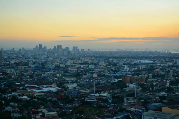 Quezon City Jan Quezon Stadsöversikt Eftermiddagen Solnedgång Den Januari 2019 — Stockfoto