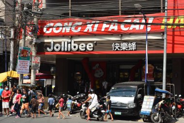 MANILA, PH - 5 Şubat - Jollibee Restoran cephesi 5 Şubat 2019, Manila, Filipinler.