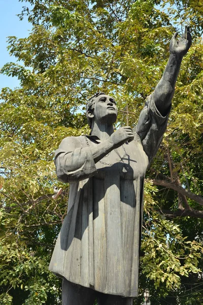 Manila Şubat San Lorenzo Ruiz Heykeli Şubat 2019 Manila Filipinler — Stok fotoğraf