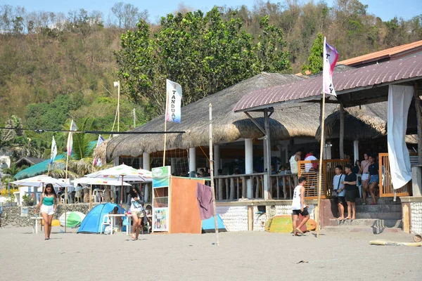 Union April 2019年4月18日在菲律宾拉乌 Union 的海滩沙滩冲浪学校和度假胜地 — 图库照片