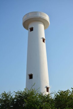 LA UNION, PH - 18 Nisan - Deniz feneri cephesi 18 Nisan 2019, La Union, Filipinler.