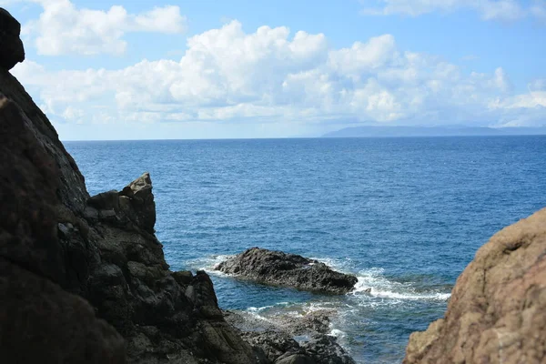 Danao Beach Resort Rock Formation Sea Water Dingalan Aurora Filipinas — Fotografia de Stock