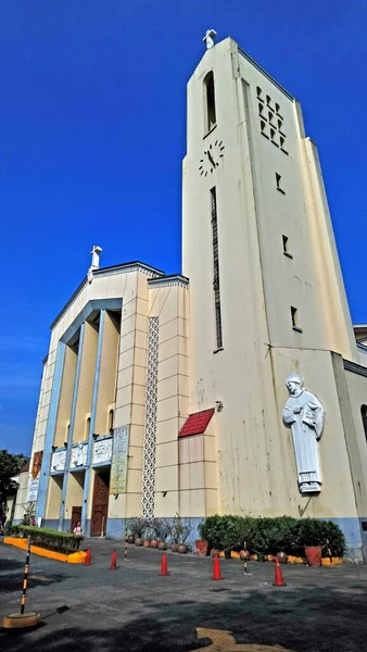 Quezon City Mar Fațada Bisericii Santo Domingo Martie 2018 Quezon — Fotografie, imagine de stoc