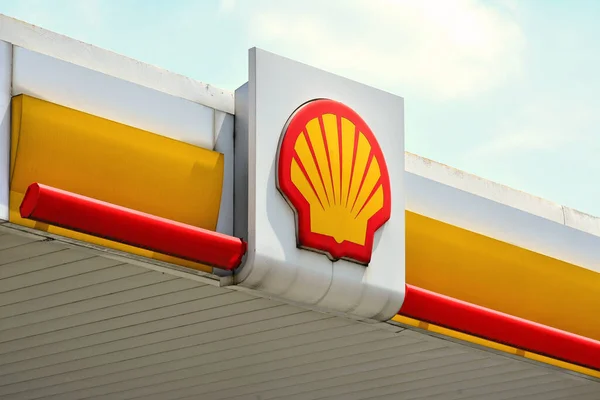 Quezon City Mar Shell Tankstellenschild März 2018 Quezon City Philippinen — Stockfoto