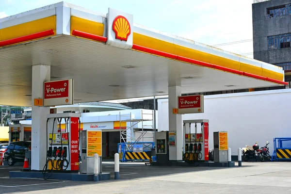 Quezon City Mar Shell Fuel Station Facade March 2018 Quezon — Stock Photo, Image