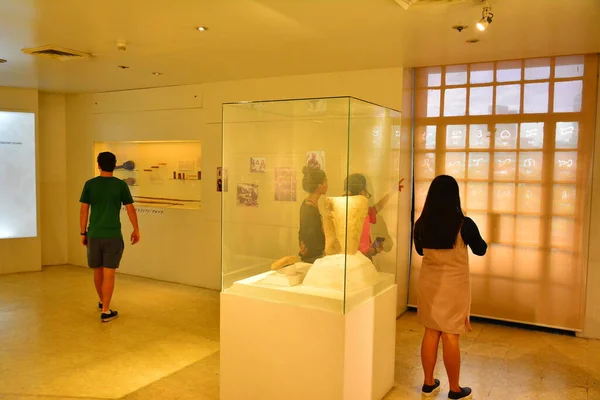 Manila July National Museum Anthropology Baybayin Scripts Gallery Section July — стокове фото