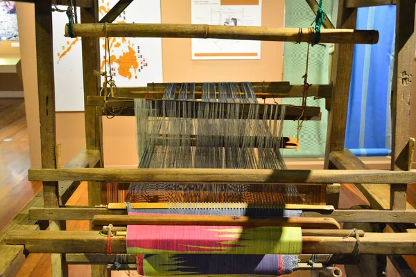 Manila Julho Museu Nacional Antropologia Tecelão Manual Têxtil Filipino Julho — Fotografia de Stock