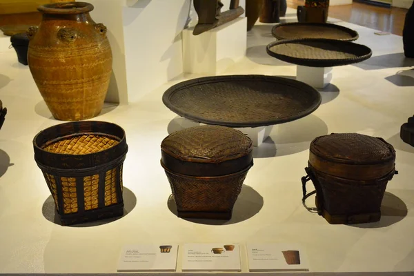 Manila Temmuz Ulusal Antropoloji Müzesi Pirinç Sepeti Ürünleri Temmuz 2018 — Stok fotoğraf