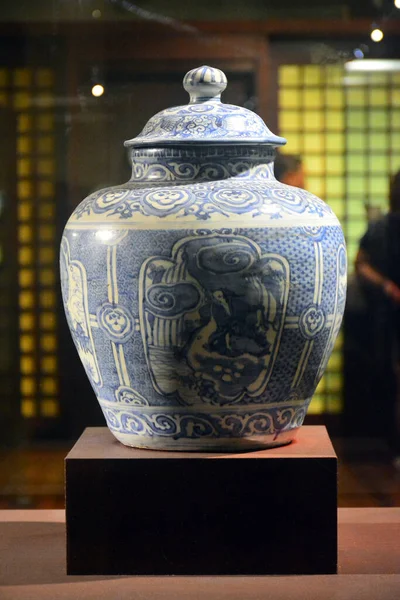 China Jarrón Porcelana Jarrón Exhibición Museo Nacional — Foto de Stock