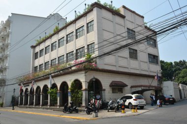 MANILA, PH - APR 7 - Intramuros 'taki PVB binası cephesi 7 Nisan 2019, Manila, Filipinler.