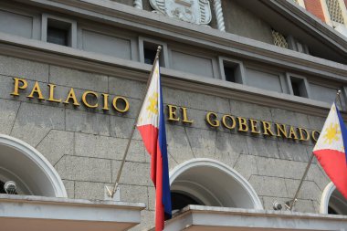 MANILA, PH - APR 7 - Palacio del Gobernador bina cephesi 7 Nisan 2019, Manila, Filipinler.