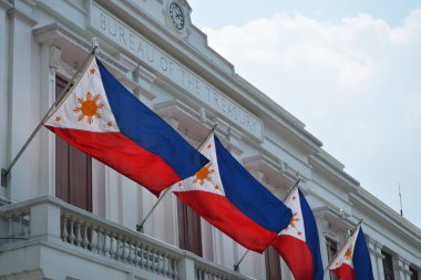 MANILA, PH - APR 7 - 7 Nisan 2019 'da Filipinler' in Manila kentinde bulunan Intramuros 'taki Hazine Dairesi.