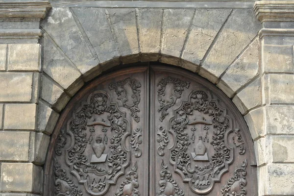 Manila Apr San Agustin Church Door Intramuros 2019 필리핀 마닐라 — 스톡 사진