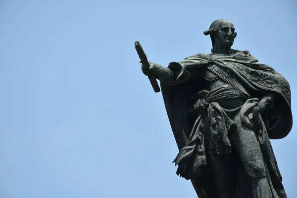 Manila Apr Rey Carlos Monument Plaza Roma Intramuros April 2019 — Stockfoto