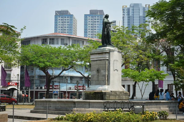 Manila Kwiecień Pomnik Rey Carlosa Plaza Roma Intramuros Kwietnia 2019 — Zdjęcie stockowe