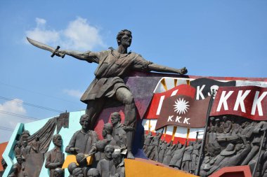 MANILA, PH - APR 7 - Andres Bonifacio shrine monument on April 7, 2019 in Manila, Philippines. clipart