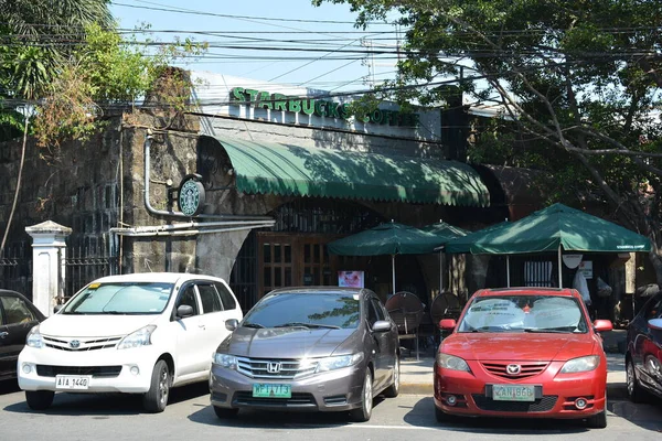 马尼拉 Rpr7 2019年4月7日在菲律宾马尼拉Intramuros的星巴克咖啡立面 — 图库照片