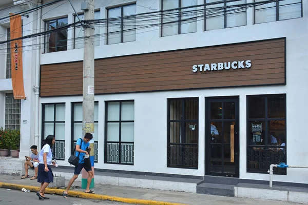 Manila Octubre Fachada Café Starbucks Ciudad Amurallada Intramuros Octubre 2019 — Foto de Stock