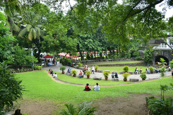 Manila Oct Puerta Jardim Parque Livre Real Intramuros Cidade Murada — Fotografia de Stock