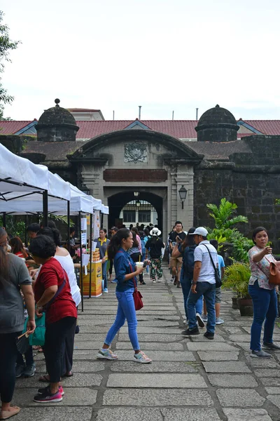 Manila Oct Puerta Real Bridge Entrance Arch Intramuros Walled City — Photo
