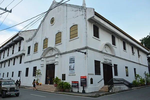 Manila Tot Bagumbayi Fény Hang Múzeum Homlokzat Intramuros Falán 2019 — Stock Fotó