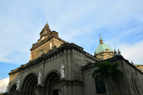 Manila Oct Manila Cathedral Church Facade Intramuros Walled City October — Stock Photo, Image