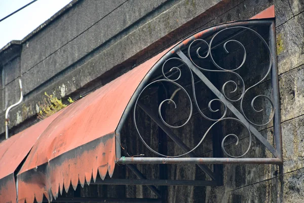 Telhado Sombra Edifício Lateral Feito Metal Nas Filipinas — Fotografia de Stock