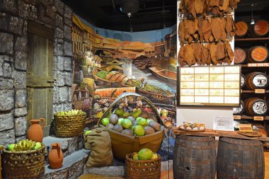 MANILA, PH - JAN 3 - Çin Mahallesi Müzesi 'nde 3 Ocak 2020 tarihinde Estero de Binondo' nun gıda ticareti.