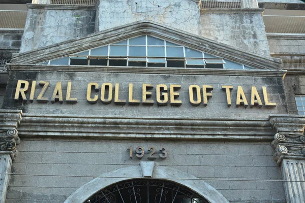 Batangas May Rizal College Taal School Sign May 2019 Batangas — Φωτογραφία Αρχείου