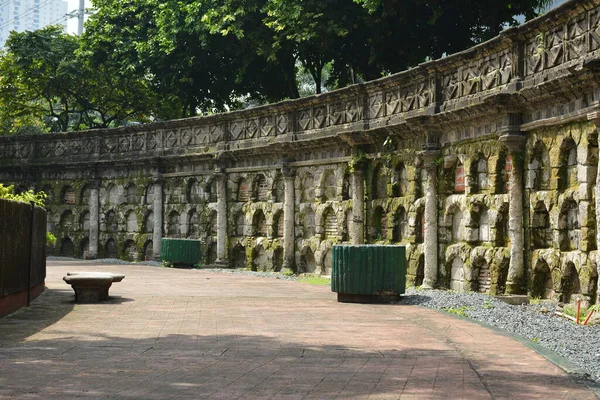 Manila Oct Cmentarz Ściana Niszowa Paco Park Października 2018 Roku — Zdjęcie stockowe