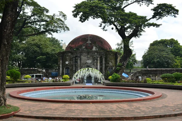 Manila Oct Saint Pancratius Kapel Gevel Fontein Paco Park Oktober — Stockfoto