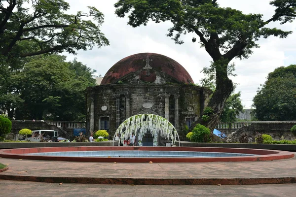 Manila Oct Fasada Kaplicy Pancratiusa Fontanna Wodna Paco Park Października — Zdjęcie stockowe