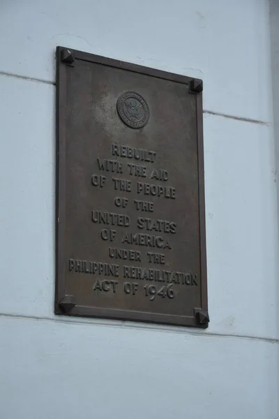 Manila Oct Filipine Rehabilitation Act Marker Octubre 2018 Manila Philippines — Foto de Stock