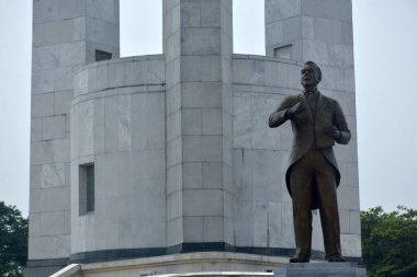 QUEZON ŞEHRİ, PH-OCT 6 - Manuel Quezon heykeli Quezon Anıt Çemberi 'nde 6 Ekim 2018, Quezon City, Filipinler.