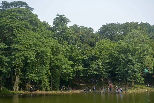 Quezon City Oct Ninoy Aquino Parks Wildlife Water Lagoon Жовтня — стокове фото