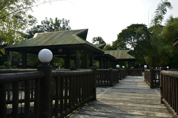 Quezon City Oct Ninoy Aquino Parks Wildlife Fishing Areas Bridge — 图库照片