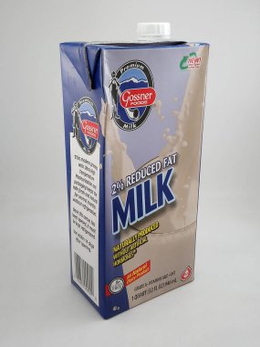 MANILA, PH - SEPT 7 - Gossner Gıda 7 Eylül 2020 tarihinde Manila, Filipinler 'de süt.