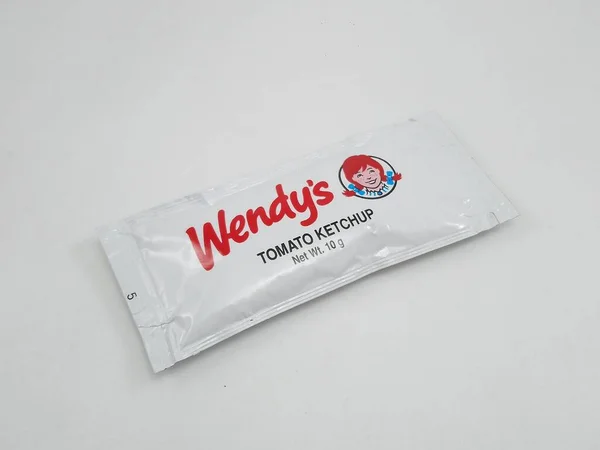 Manila Sept Wendys Tomato Ketchup Вересня 2020 Року Манілі Філіппіни — стокове фото