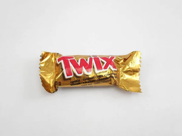 Manila Sept Biscoito Twix Barra Chocolate Caramelo Setembro 2020 Manila — Fotografia de Stock