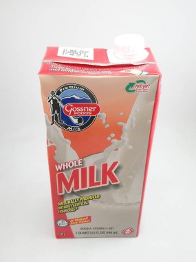 MANILA, PH - SEPT 7 - Gossner Gıda 7 Eylül 2020 'de Manila, Filipinler' de tam yağlı süt.