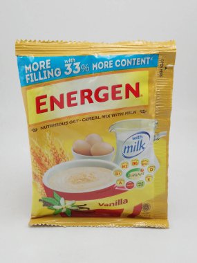 MANILA, PH - SEPT 7 - 7 Eylül 2020 tarihinde Manila, Filipinler 'de süt vanilyalı enerji gevreği karışımı.