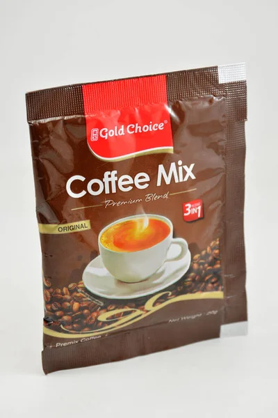 Manila Sept Gold Choice Coffee Mix Sachet Philippines 2020 필리핀 — 스톡 사진