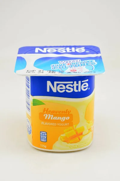 Manila Wrzesień Jogurt Mango Nestle Dniu Września 2020 Manili Filipinach — Zdjęcie stockowe