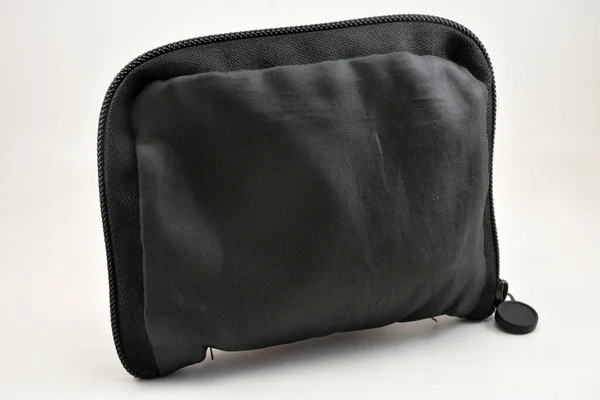 Glucometer Schwarze Tasche Mit Reißverschluss Verwendung Das Gerät Inneren Setzen — Stockfoto