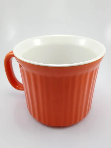 Caneca Serviço Pesado Laranja Com Alça Cumes Usar Para Derramar — Fotografia de Stock