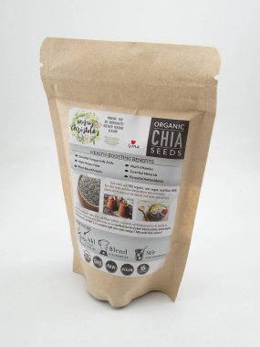 MANILA, PH - SEPT 22 - 22 Eylül 2020 tarihinde Manila, Filipinler 'de organik chia tohumları.