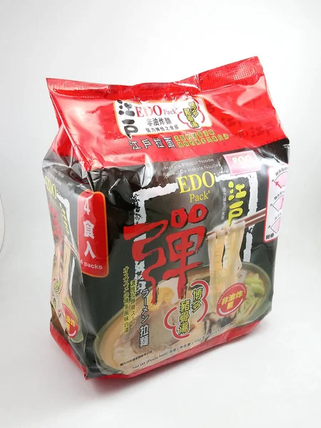 Manila Sept Edo Pack Ιαπωνικά Ράμεν Hakata Flavor Noodles Στις — Φωτογραφία Αρχείου