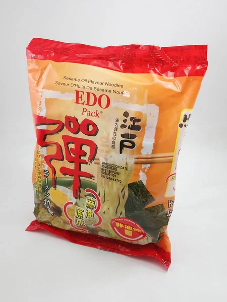 Manila Sept Edo Pack Mie Rasa Minyak Wijen Jepang Pada — Stok Foto